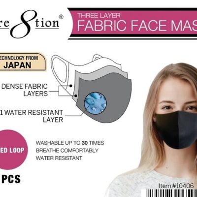 CRE8TION-Three Layer Fabric Face Mask Light Blue 2/Pack